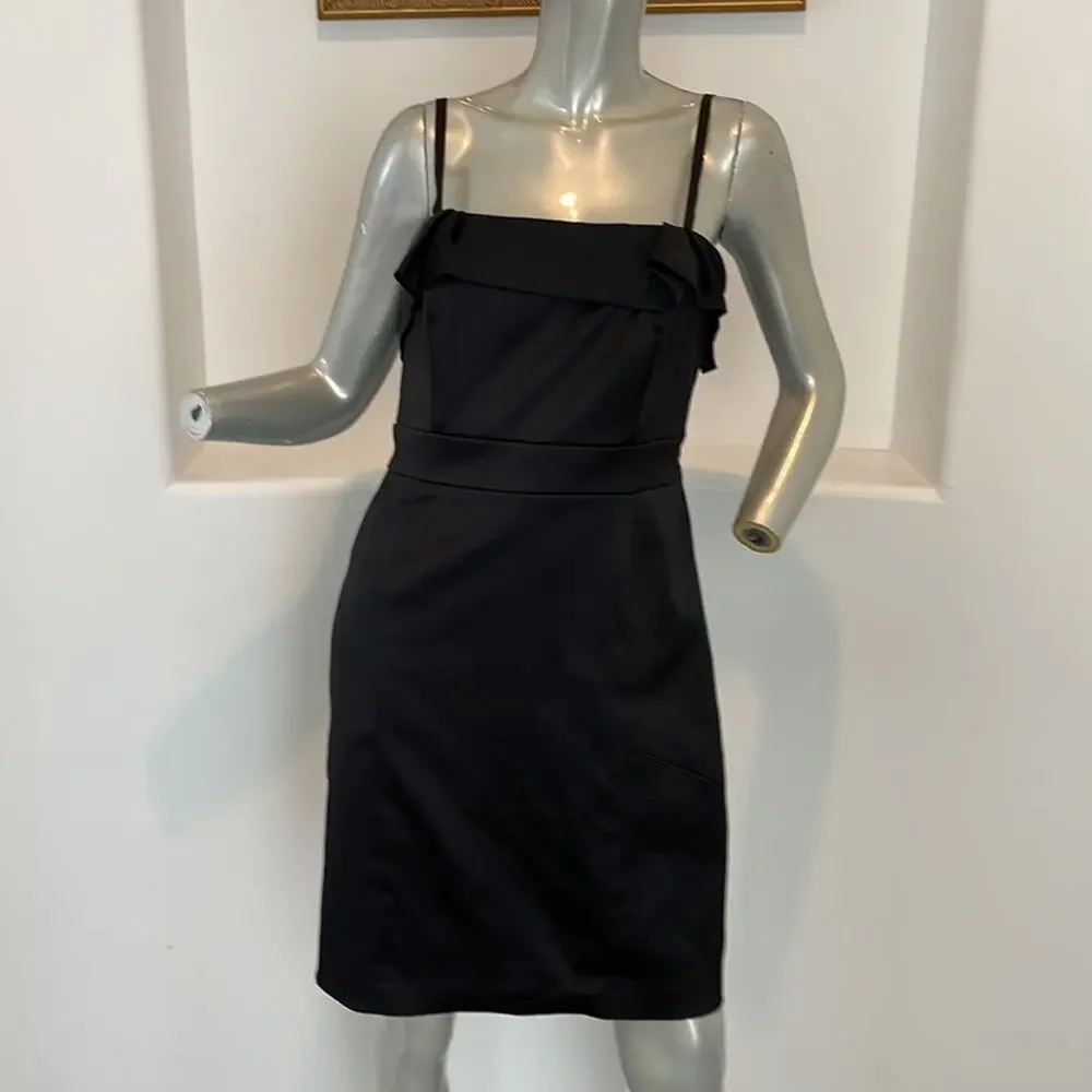 BCBG Paris Spaghetti Strap Litlle Black Dress Size 10